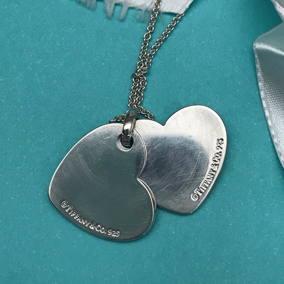 Retired Large Tiffany RTT double heart tag - Picture 10 of 15